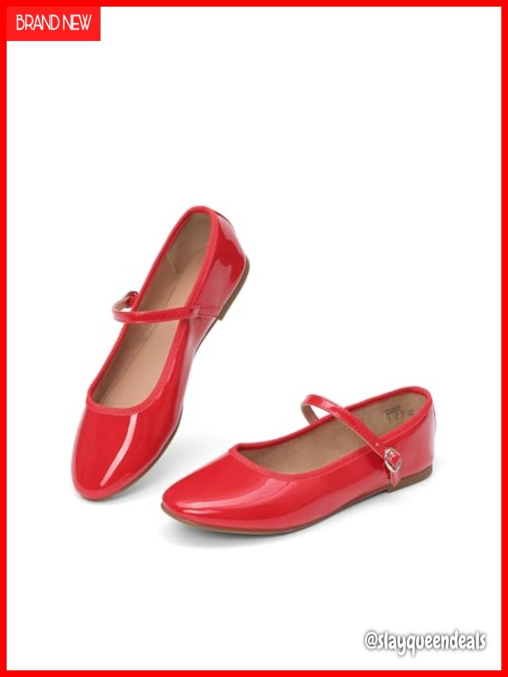 Mary Jane Ballet Flats Round Toe Buckle Slip-On Comfort Dressy Casual Shoes